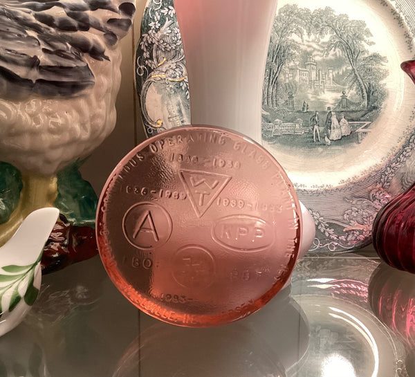 Wheaton Pink Glass Commemorative Paperweight