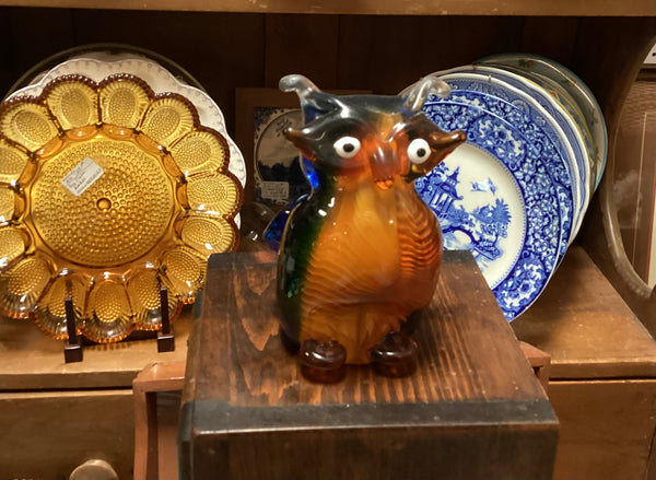 GCA Art Glass Owl Figurine