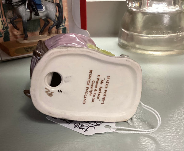 Beatrix Potter Beswick 1974 Mr. Jackson Figurine