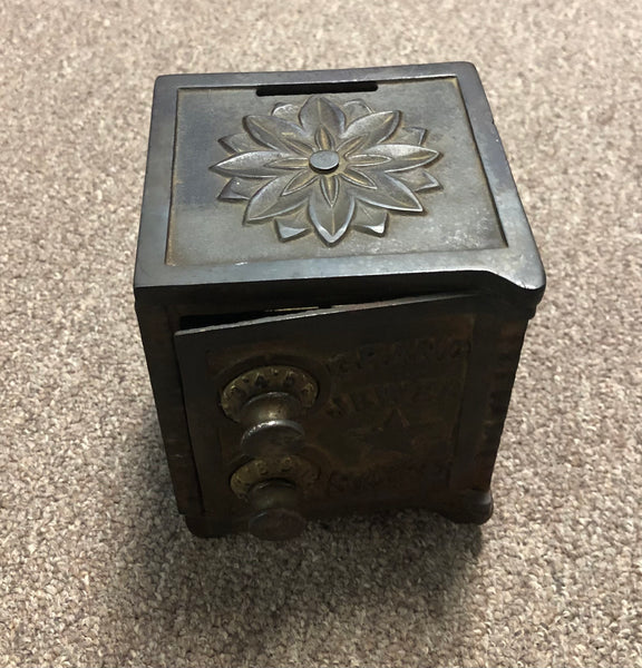 Antique Cast Iron Grand Jewel Safe Bank c. 1910