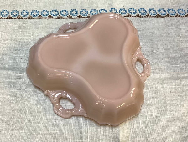 Cambridge Crown Tuscan Pink Divided Candy Dish w/ Lid
