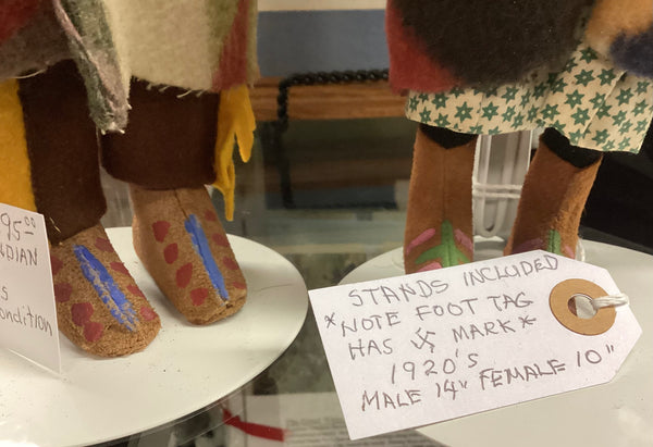 Vintage 1920's Native American-Themed Skookum Doll Family