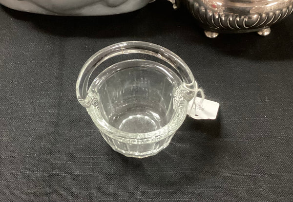 Small Vintage Clear Glass Basket