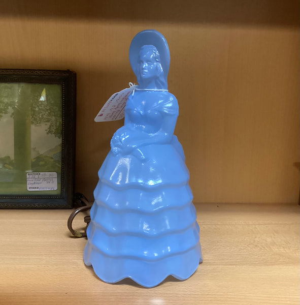 Blue Glass Southern Belle Boudoir Lamp