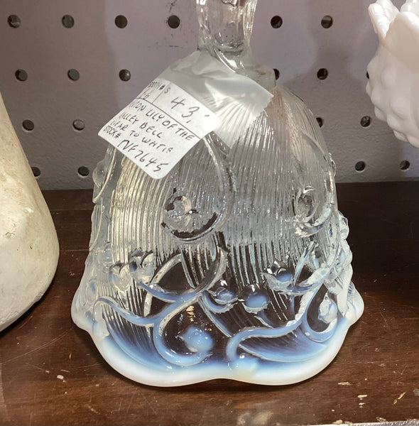 Fenton Clear Opalescent Lily of the Valley Glass Bell