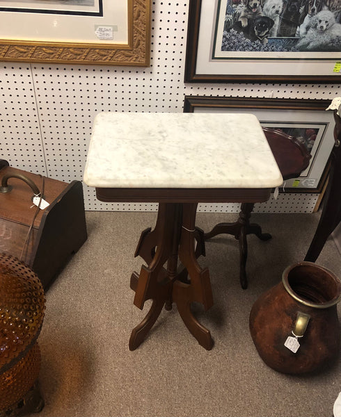 Eastlake Marble Top Lamp Table