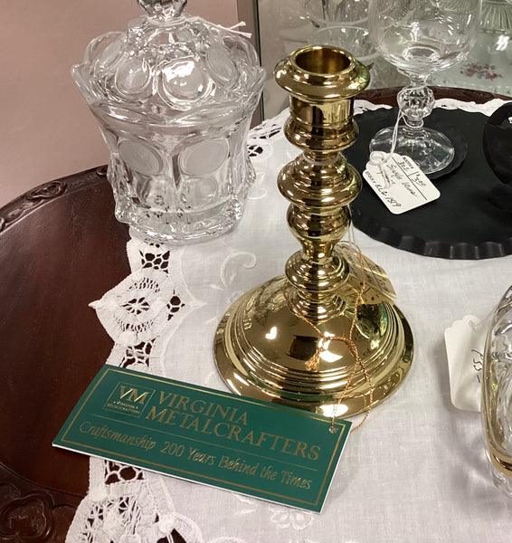 Virginia Metalcrafters Large Brass Candle Holder