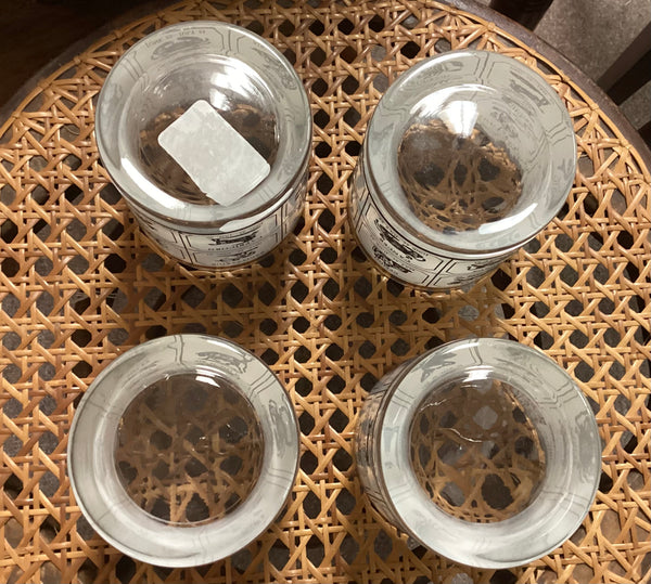Set 4 Cera Zodiac On the Rocks Glasses