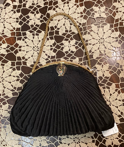 Vintage Duizend-Gans Paris Black Evening Bag
