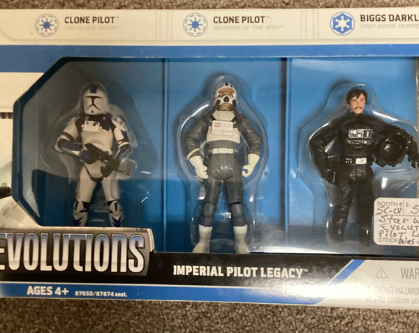 Star Wars Legacy Collection Evolutions Imperial Pilots Legacy Action Figure Set NIB