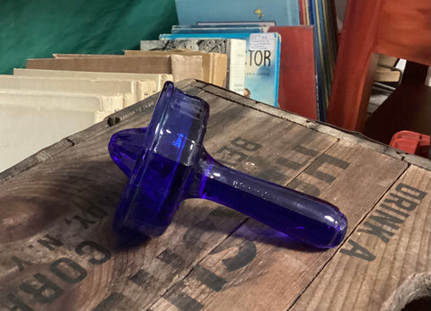 Cobalt Blue Glass Handheld Fruit Reamer