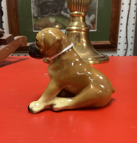 Mortens Studio Seated Figural Boxer Puppy Sculpture