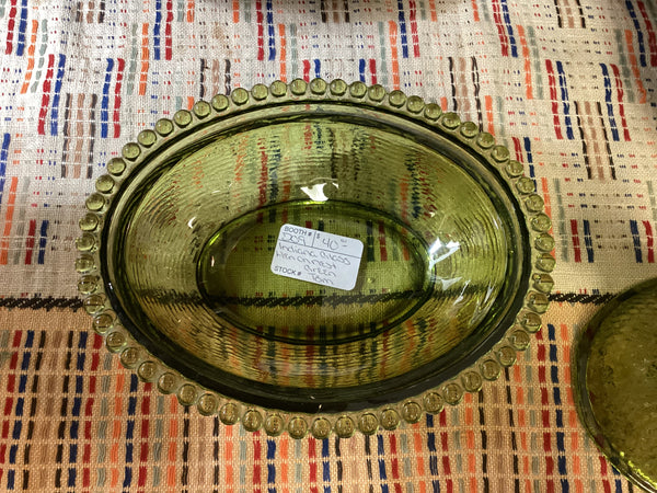 Indiana Glass Hen on Nest Dish Olive Green