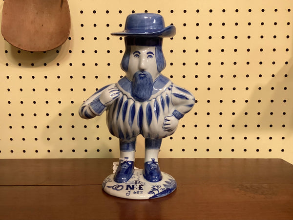 Williamsburg Reproduction Authentic Delft Mr. Nobody Decanter