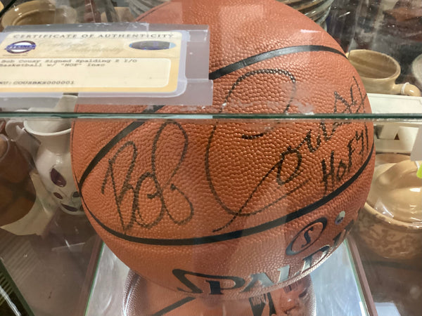 Bob Cousy Autographed Basketball w/ COA