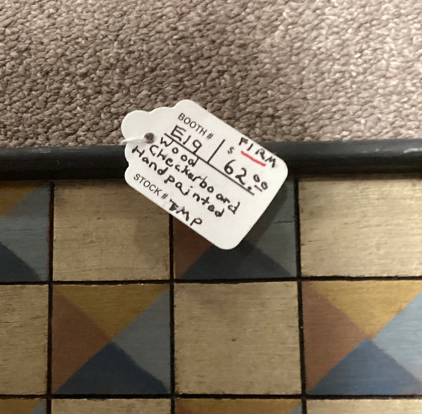 Hand Painted Wooden Checkerboard