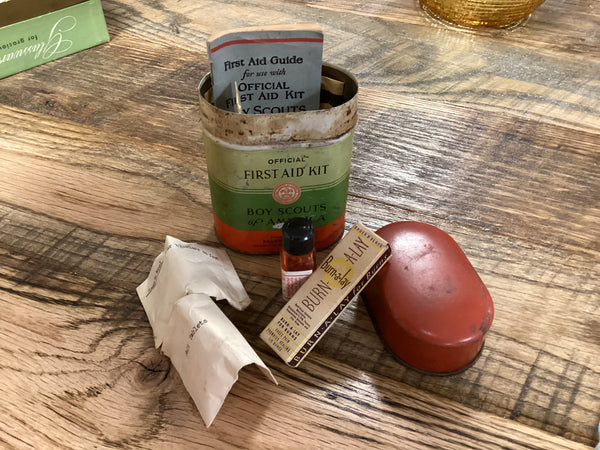 Official Boy Scouts of America Vintage 1930's First Aid Kit w/ Contents