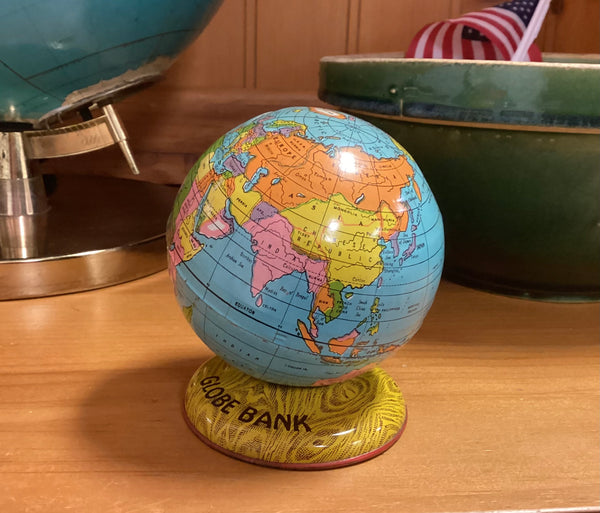 J Chein & Co. Tin Litho World Globe Bank