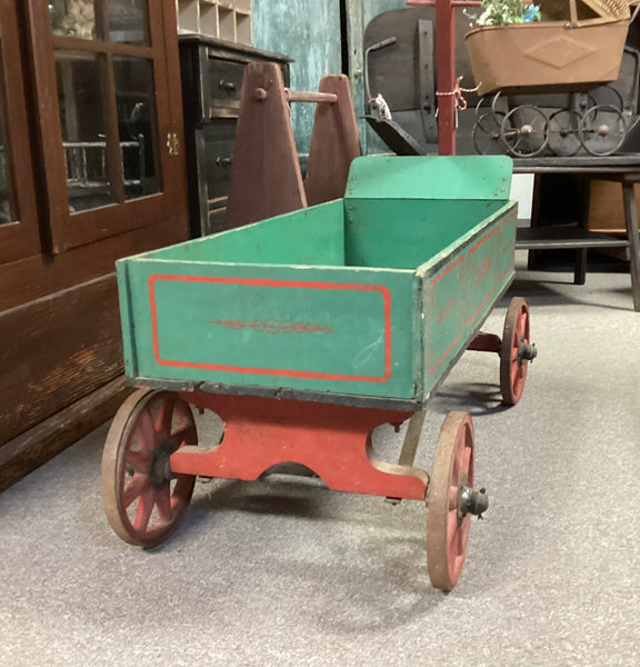 Vintage Painted Wooden Wagon