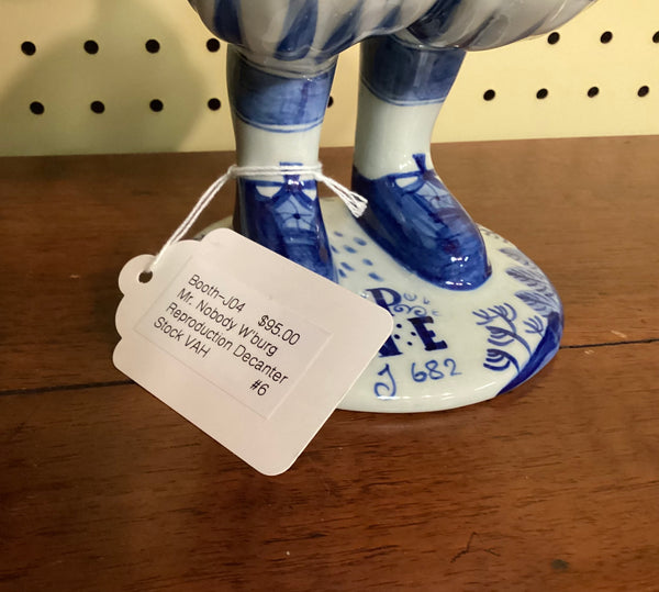 Williamsburg Reproduction Authentic Delft Mr. Nobody Decanter