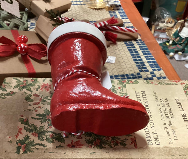 Pulp Paper Santa Boot Candy Container