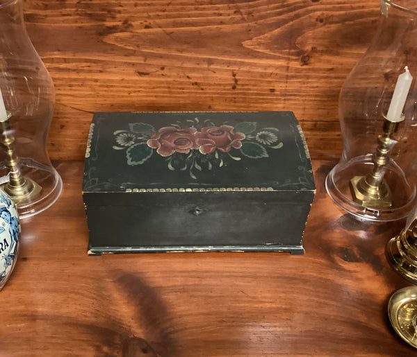 Antique Pine Brides Box w/ Original Paint