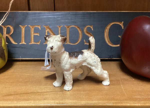 Hubley Miniature Painted Cast Iron Airedale Dog Figure