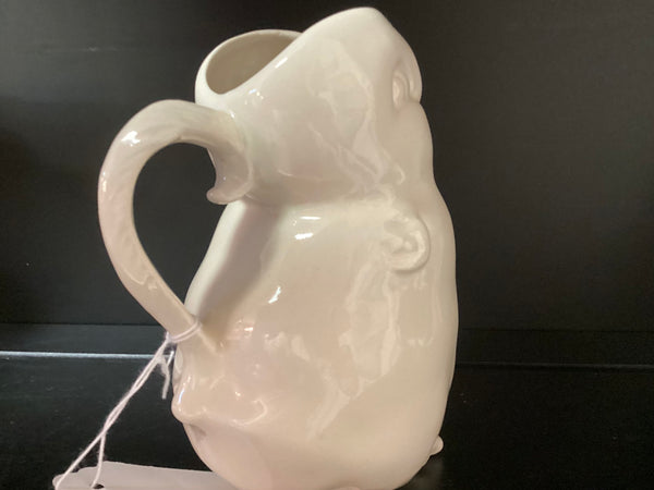 Blue Ridge Pottery White Chick Pitcher