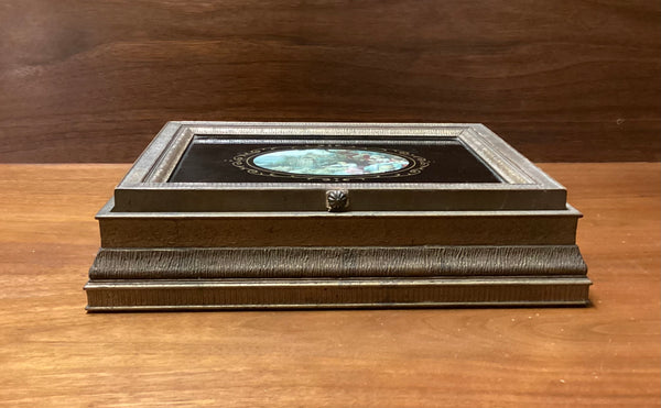 Vintage Ladies Wooden Trinket Box w/ Mirror