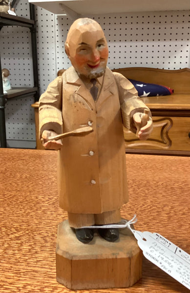 Anri 1950’s Hand Carved Wood Pediatrician Figure