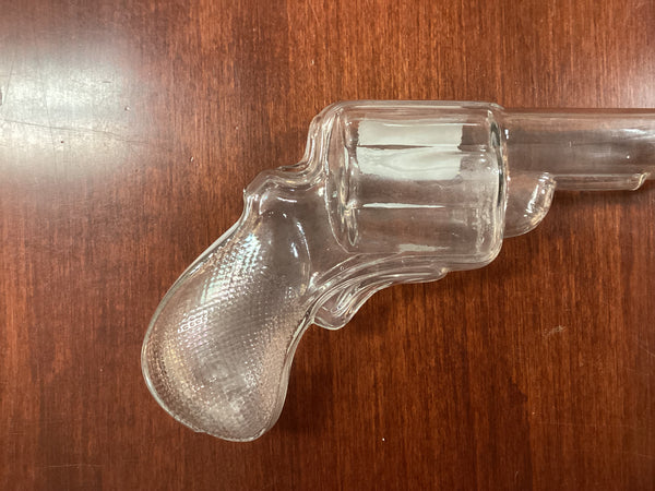 Glass Revolver Candy Holder w/ Metal Screw Top