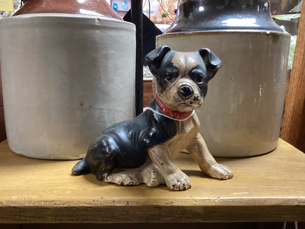 Painted Cast Iron Boston Terrier Coin Bank