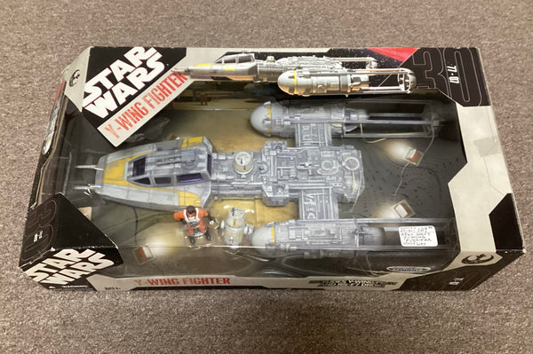 Collectible Star Wars Y-Wing Fighter w/ Pilot & R5-F7 Droid Play Set NIB