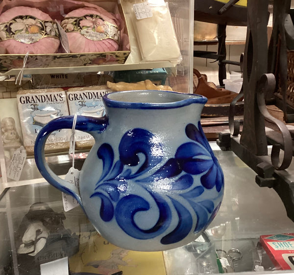 Salt Glazed Handmade German Pottery Pitcher