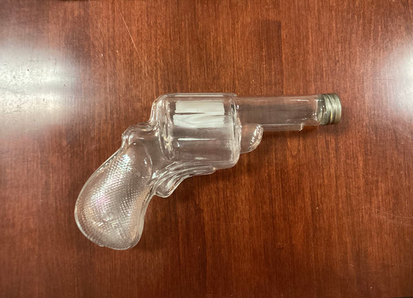 Glass Revolver Candy Holder w/ Metal Screw Top
