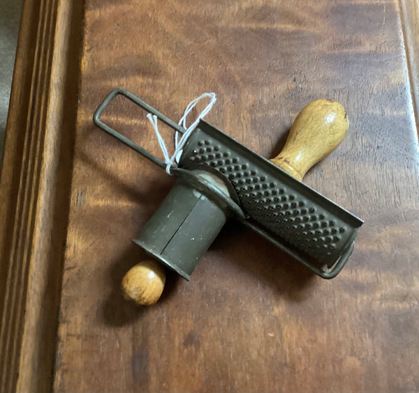 Antique Slide Nutmeg Grater w/ Wooden Handle