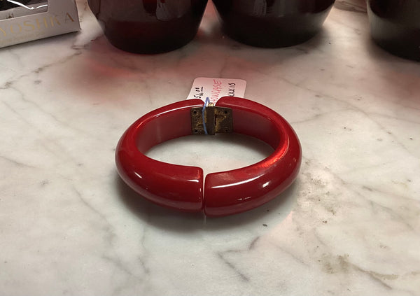 Vintage Red Bakelite Clamp Bracelet