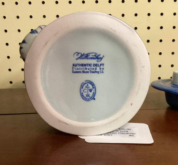 Williamsburg Reproduction Authentic Delft Mr. Nobody Decanter