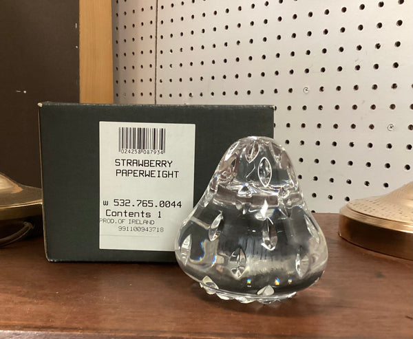 Waterford Crystal Strawberry Paperweight w/ Original Box