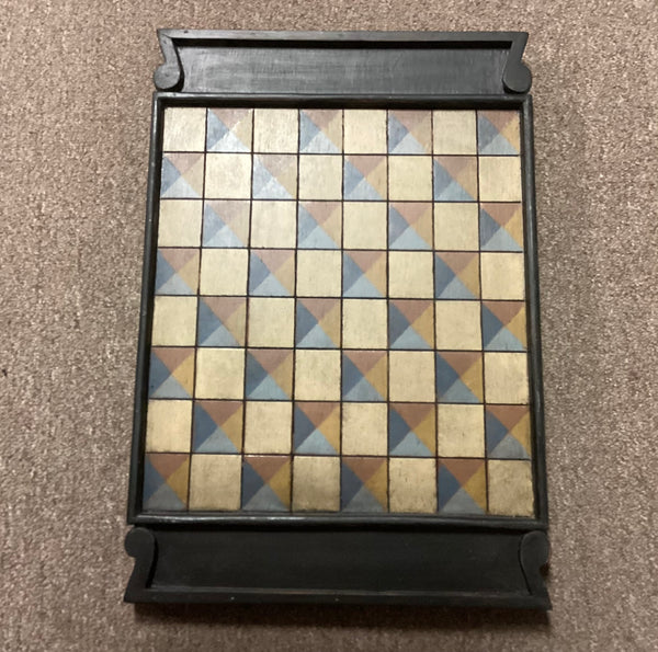 Hand Painted Wooden Checkerboard