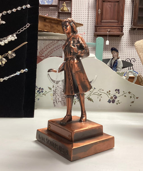 Marjorie Daingerfield Girl Scouts USA Copper Statuette