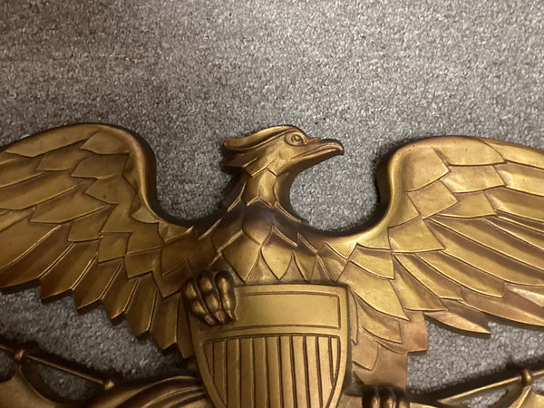 Sexton Metalcraft Gold-Toned Metal American Eagle Wall Decor