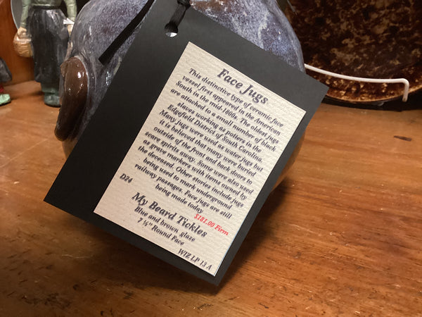 Hand-Crafted Ceramic Face Jug "My Beard Tickles"
