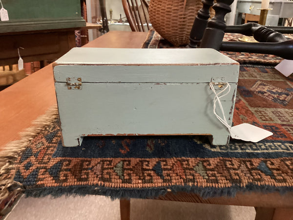 Miniature 19th Century Antique Painted Wood Blanket Box