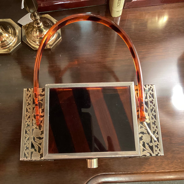 Tyrolean NY Metal Encased Lucite Box Purse