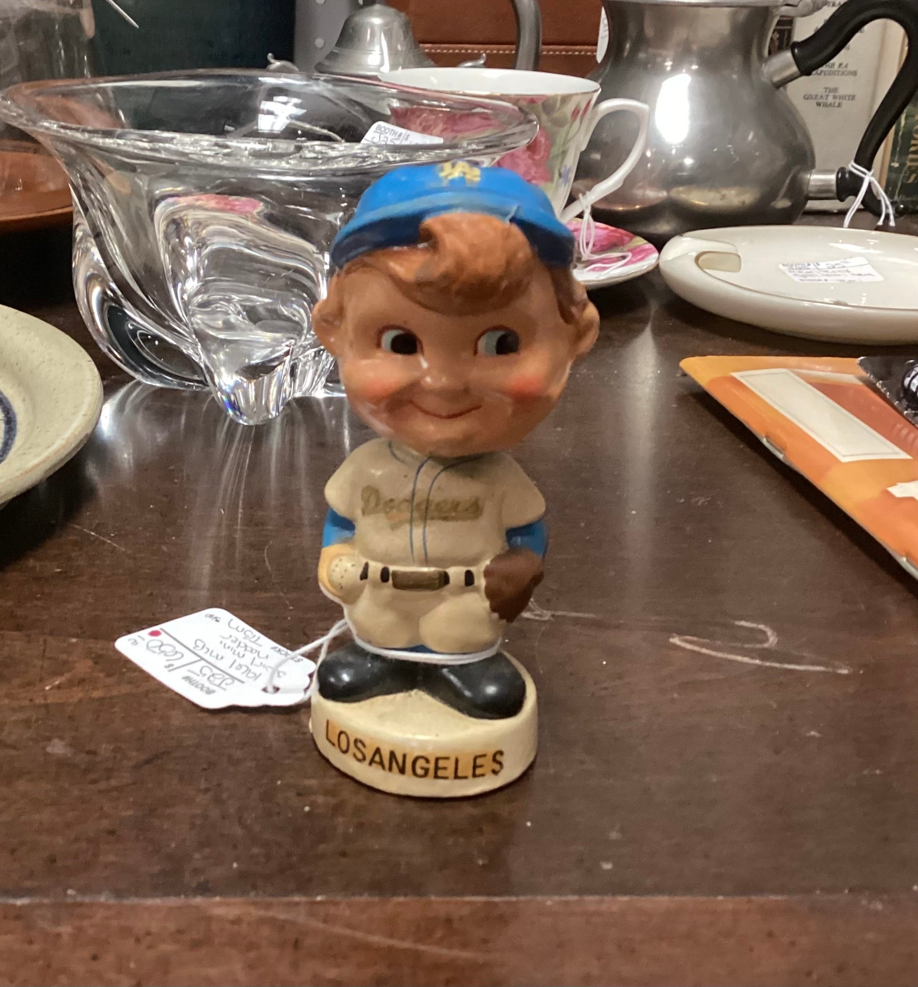 MLB Vintage 1961 LA Dodgers Swirl Mini Nodder w/ White Base