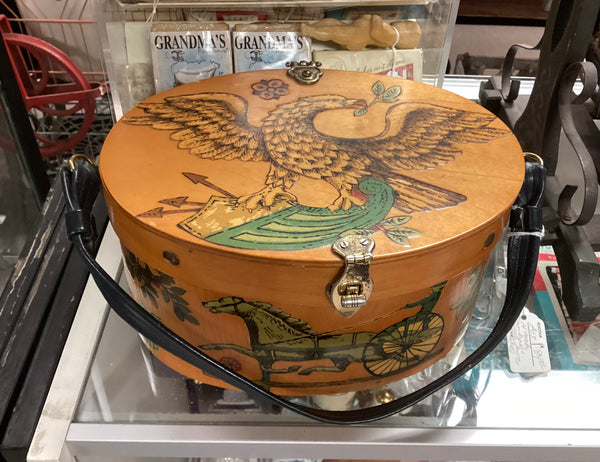 Hand Made Decoupage Wooden Ladies Box Purse