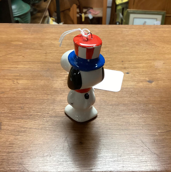 Vintage 1966 Uncle Sam Snoopy Ornament Made in Japan
