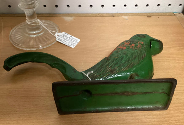 Painted Cast Iron Parrot Nutcracker