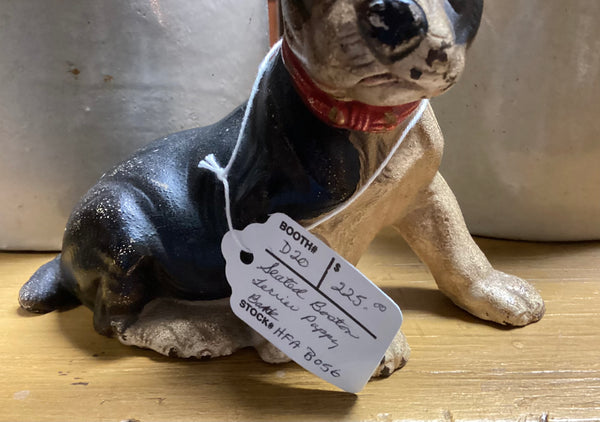 Painted Cast Iron Boston Terrier Coin Bank